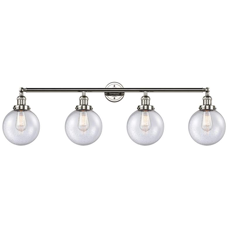 Image 1 Beacon 4 Light 44" Bath Light - Polished Nickel - Seedy Shade