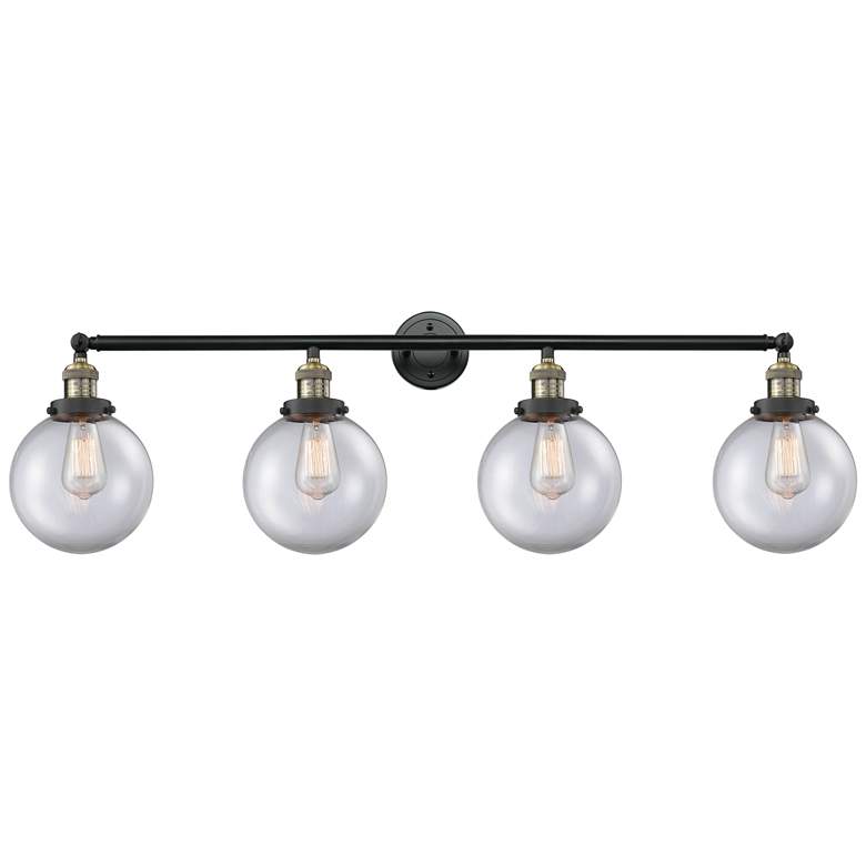 Image 1 Beacon 4 Light 44" LED Bath Light - Black Antique Brass - Clear Shade