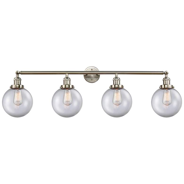 Image 1 Beacon 4 Light 44" LED Bath Light - Brushed Satin Nickel - Clear Shade