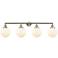 Beacon 4 Light 44" LED Bath Light - Brushed Satin Nickel - White Shade