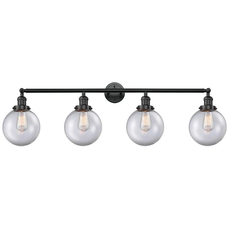 Image 1 Beacon 4 Light 44" LED Bath Light - Matte Black - Clear Shade