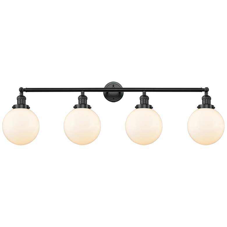 Image 1 Beacon 4 Light 44" LED Bath Light - Matte Black - Matte White Shade