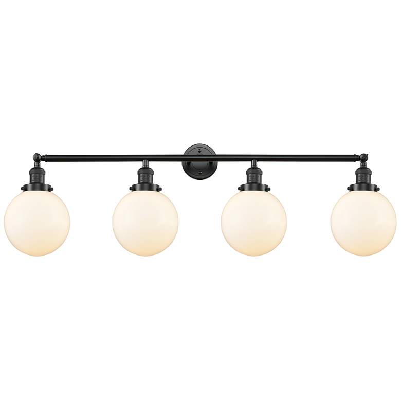 Image 1 Beacon 4 Light 44" LED Bath Light - Oil Rubbed Bronze - Matte White Sh