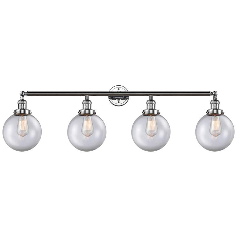 Image 1 Beacon 4 Light 44" LED Bath Light - Polished Chrome - Clear Shade