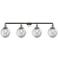 Beacon 4 Light 44" LED Bath Light - Polished Nickel - Clear Shade