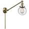 Beacon 6" Antique Brass LED Swing Arm With Seedy Shade