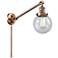 Beacon 6" Antique Copper LED Swing Arm With Seedy Shade