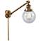 Beacon 6" Brushed Brass LED Swing Arm With Seedy Shade