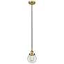 Beacon 6" Brushed Brass Mini Pendant w/ Clear Shade