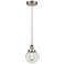Beacon 6" Brushed Satin Nickel Mini Pendant w/ Clear Shade