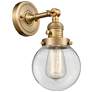 Beacon 6" LED Sconce - Brass Finish - Clear Shade