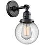 Beacon 6" LED Sconce - Matte Black Finish - Seedy Shade