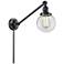 Beacon 6" Matte Black Swing Arm With Clear Shade