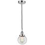 Beacon 6" Polished Chrome Mini Pendant w/ Clear Shade
