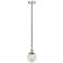 Beacon 6" Polished Nickel Mini Pendant w/ Clear Shade