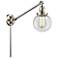 Beacon 6" Polished Nickel Swing Arm With Clear Shade