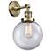 Beacon 8" Antique Brass Sconce w/ Clear Shade