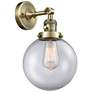 Beacon 8" Antique Brass Sconce w/ Clear Shade