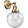 Beacon 8" Brushed Brass Sconce w/ Seedy Shade