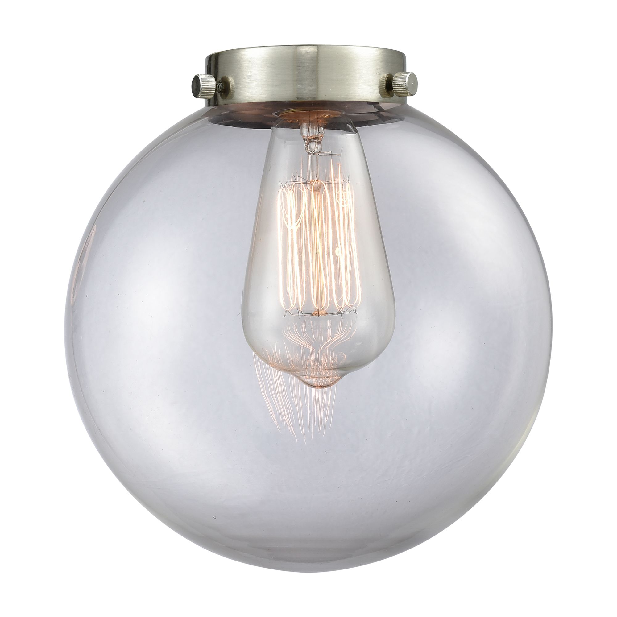 Image 3 Beacon 8" Brushed Satin Nickel Mini Pendant w/ Clear Shade more views