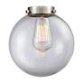 3_Beacon 8" Brushed Satin Nickel Mini Pendant w/ Clear Shade more views