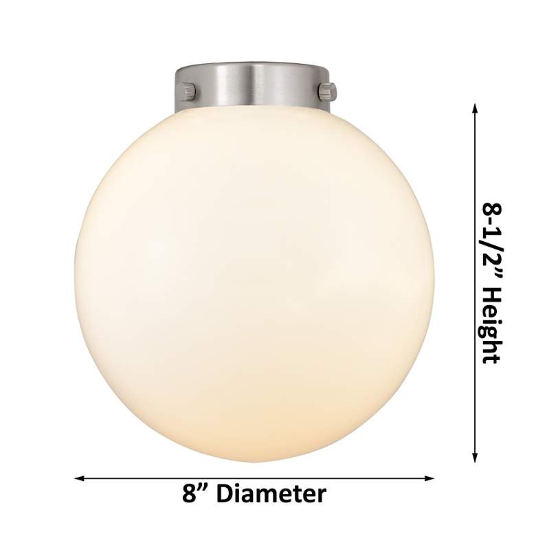 Image 6 Beacon 8" Brushed Satin Nickel Mini Pendant w/ Clear Shade more views