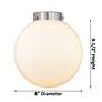 6_Beacon 8" Brushed Satin Nickel Mini Pendant w/ Clear Shade more views