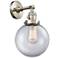Beacon 8" Brushed Satin Nickel Sconce w/ Clear Shade