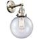 Beacon 8" Brushed Satin Nickel Sconce w/ Seedy Shade