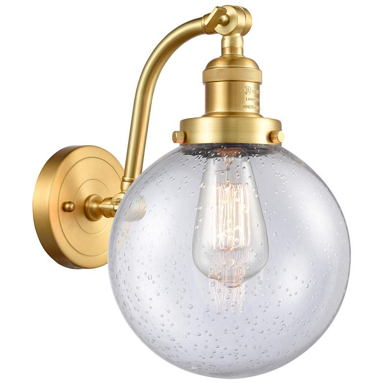 Image 1 Beacon 8" LED Sconce - Gold Finish - Seedy Shade