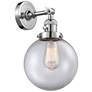 Beacon 8" Polished Chrome Sconce w/ Clear Shade