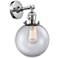 Beacon 8" Polished Chrome Sconce w/ Clear Shade