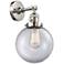 Beacon 8" Polished Nickel Sconce w/ Clear Shade