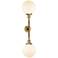 Beacon 8" Wide 2 Light Brushed Brass Bath Vanity Light w/ Matte White