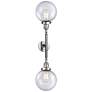 Beacon 8" Wide 2 Light Polished Chrome Bath Vanity Light w/ Seedy Shad