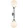 Beacon 8" Wide 2 Light Polished Chrome Bath Vanity Light w/ White Shad
