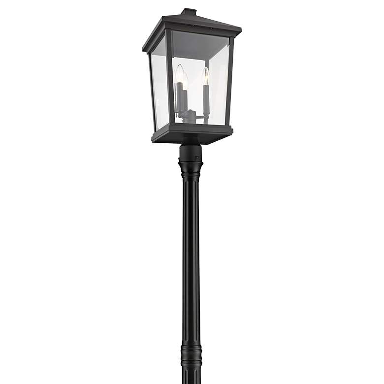 Image 2 Beacon 93 3/4"H Black 3-Light Outdoor Post Light with Base more views