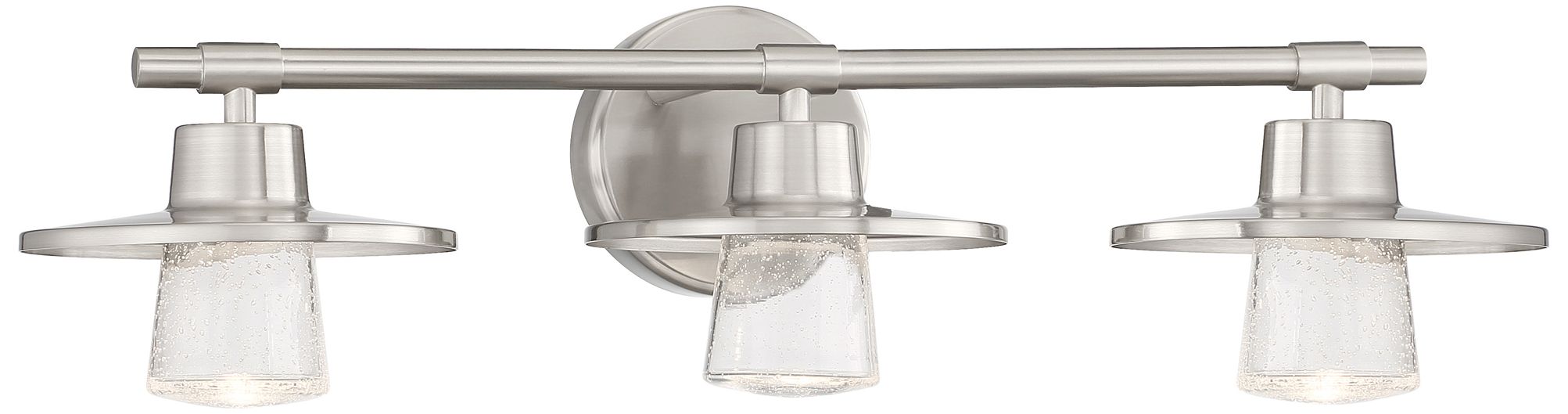 Beacon Avenue 24" Wide Brushed Nickel 3-Light LED Bath Light
