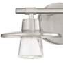 Beacon Avenue 6 1/4" High Brushed Nickel 2-Light LED Wall Sconce
