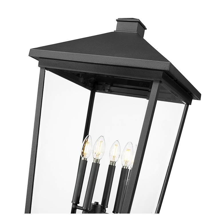 Image 4 Beacon by Z-Lite Black 16 inch 4 Light Outdoor Post Mount Fixture more views