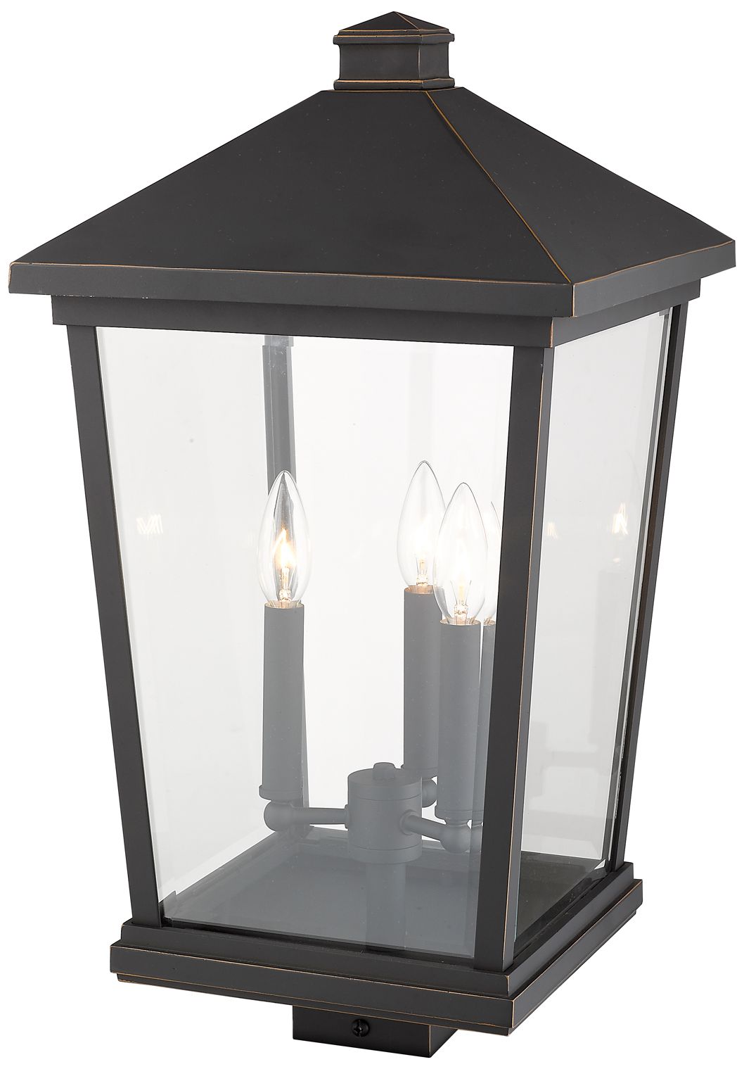 Image 3 Beacon by Z-Lite Oil Rubbed Bronze 22.25 inch 3 Light Post Mount Fixture more views
