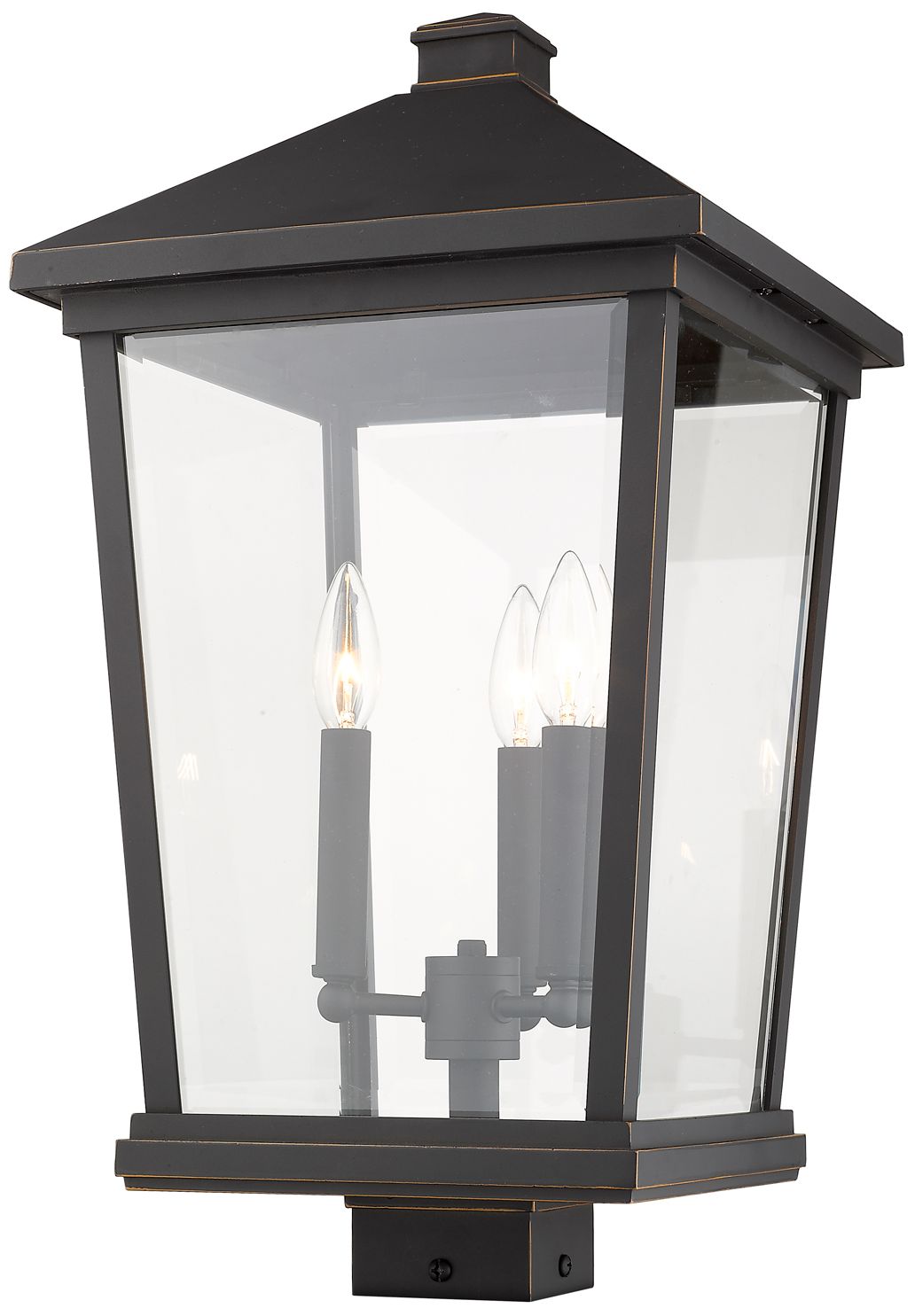 Image 4 Beacon by Z-Lite Oil Rubbed Bronze 22.25 inch 3 Light Post Mount Fixture more views