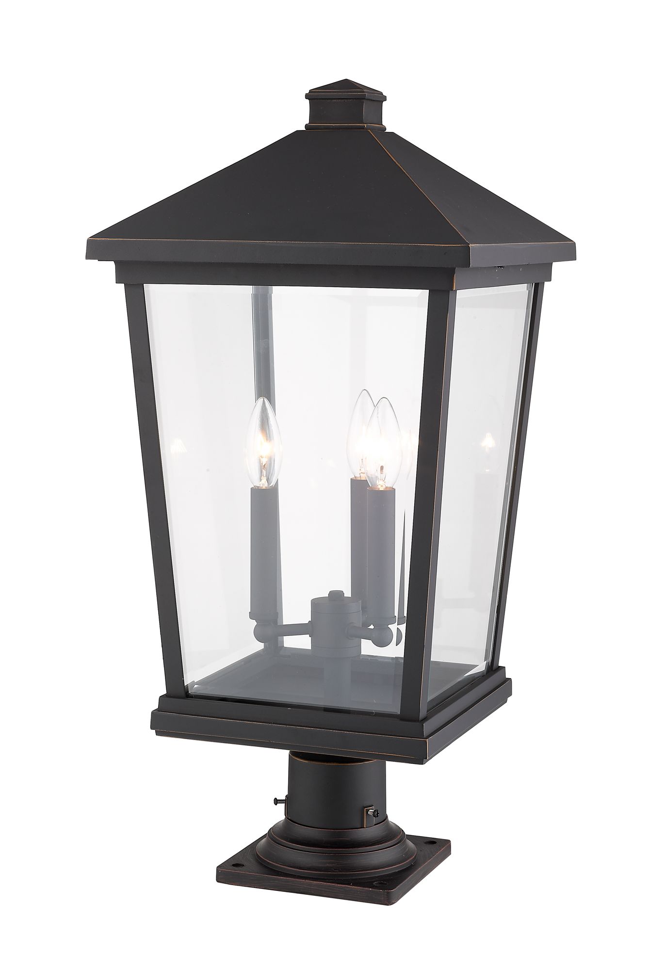 Image 4 Beacon by Z-Lite Oil Rubbed Bronze 25.5 inch 3 Light Pier Mounted Fixture more views
