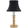 Beacon Falls 11" Black Bell Shade Polished Brass Accent Table Lamp