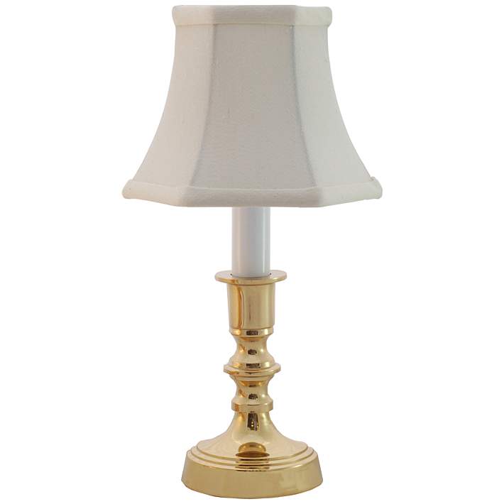 Beacon Falls 11 High Brass Small Candlestick Base Accent Table Lamp -  #9X865