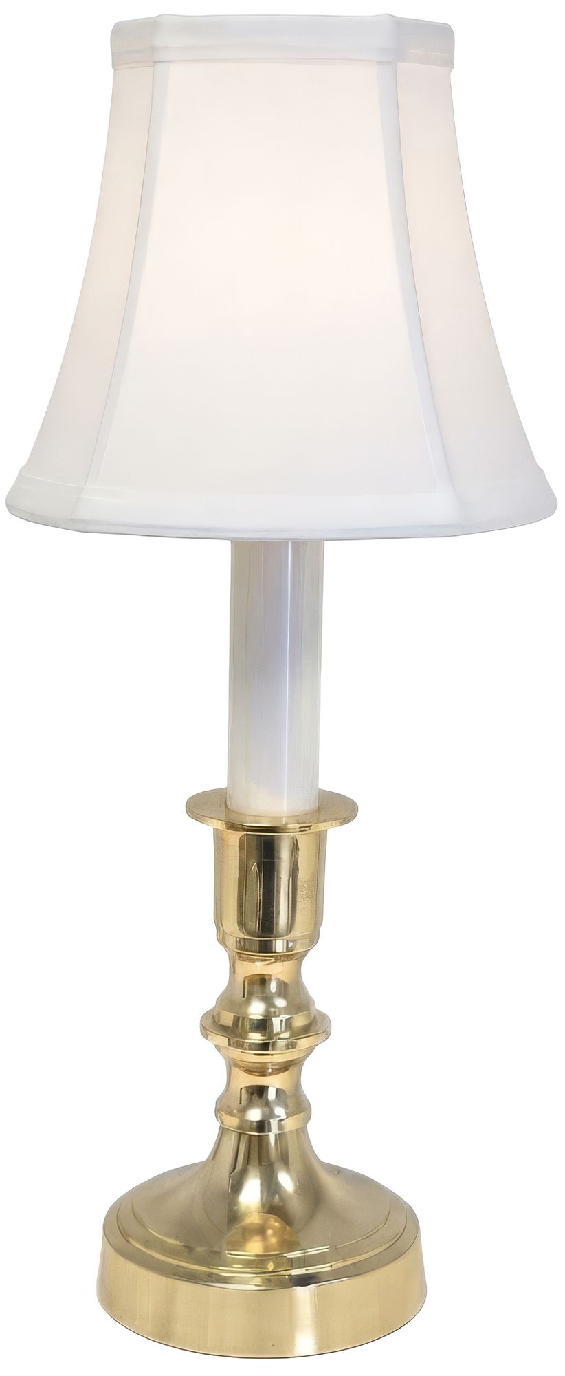 Image 2 Beacon Falls 12" High Brass Small Candlestick Base Accent Table Lamp