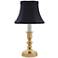 Beacon Falls Polished Brass Table Lamp with Black Bell Shade