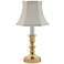 Beacon Falls Polished Brass Table Lamp with Off-White Bell Shade