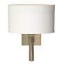 Beacon Hall 13.7"H Oval Drum Shade Soft Gold Sconce w/ Anna Shade