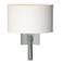 Beacon Hall 13.7"H Oval Drum Shade Vintage Platinum Sconce w/ Anna Sha
